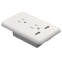 Load image into Gallery viewer, Outlet with Dual USB Charger Electrical Socket 15A Tamper Resistant Duplex Receptacle
