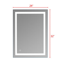 Load image into Gallery viewer, 32&quot;x 24&quot; Square Wall Mounted LED Lighted Bathroom Mirror With Touch Switch
